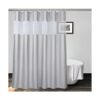 UFRIDAY Cortina de ducha gris de 71 x 74 pulgadas cortina_1