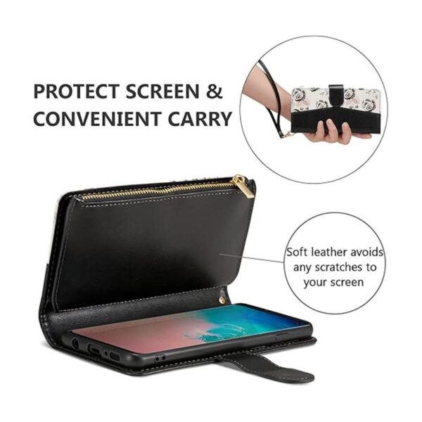 UEEBAI Funda tipo cartera para Samsung Galaxy S10 de piel_4