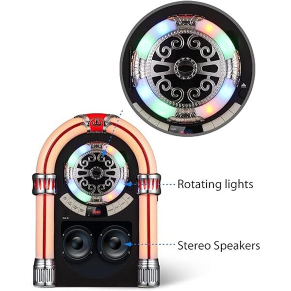 UEME Jukebox retro de mesa con Bluetooth radio FM puerto_3
