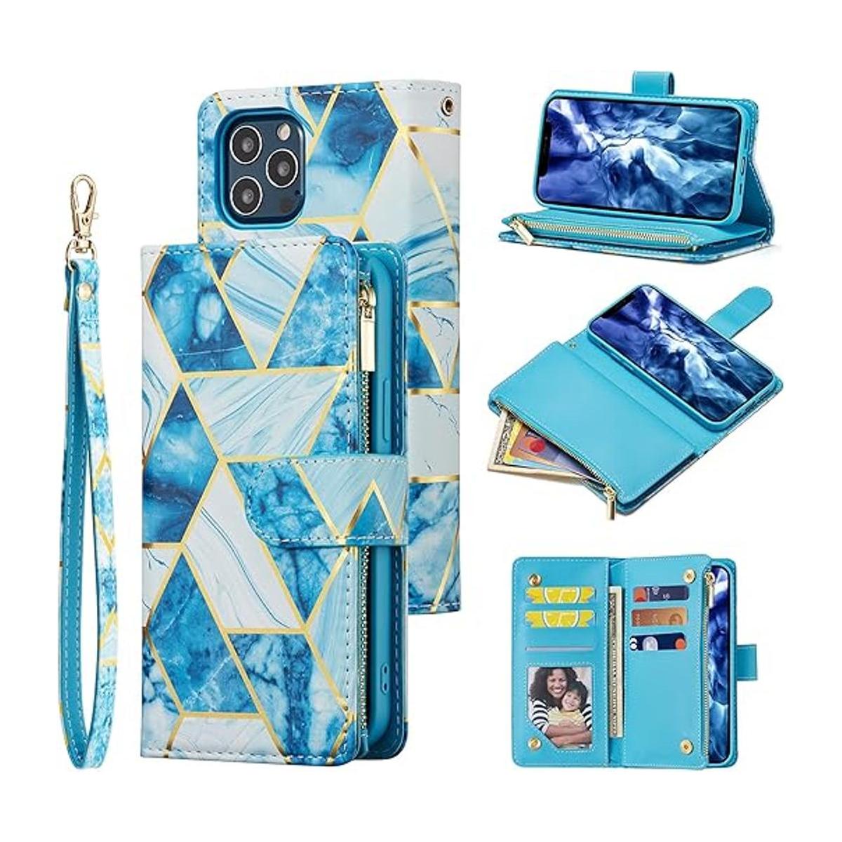 UEEBAI Funda tipo cartera para iPhone 12 Pro Max de 6.7