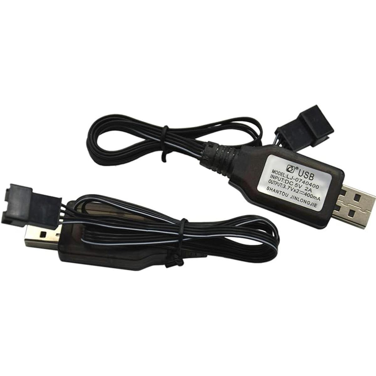 Blomiky Paquete de 2 cables de carga USB de 7.4 V2 x 3.7