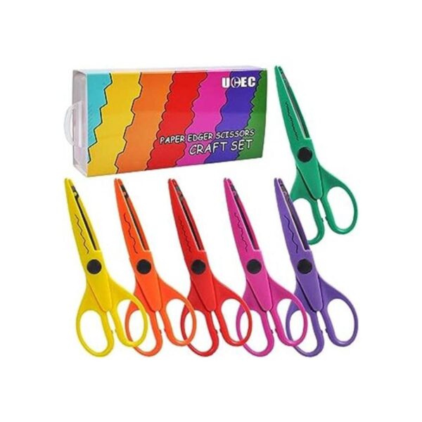 UCEC Tijeras decorativas para manualidades paquete de 6
