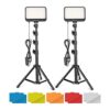 UBeesize Kit de luz de video LED 2 piezas de iluminación