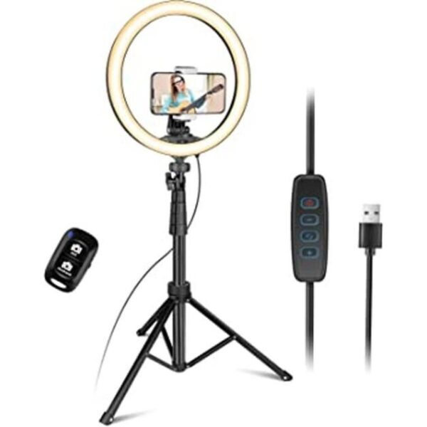UBeesize Anillo de luz LED de 12 pulgadas con soporte de_1