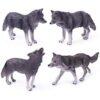 Juego de 4 figuras de juguete de lobo para niños figuras_1