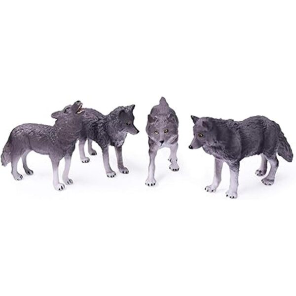 Juego de 4 figuras de juguete de lobo para niños figuras_6