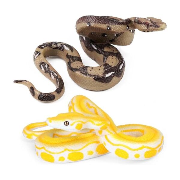 UANDME 2 figuras de serpiente falsas realistas de goma