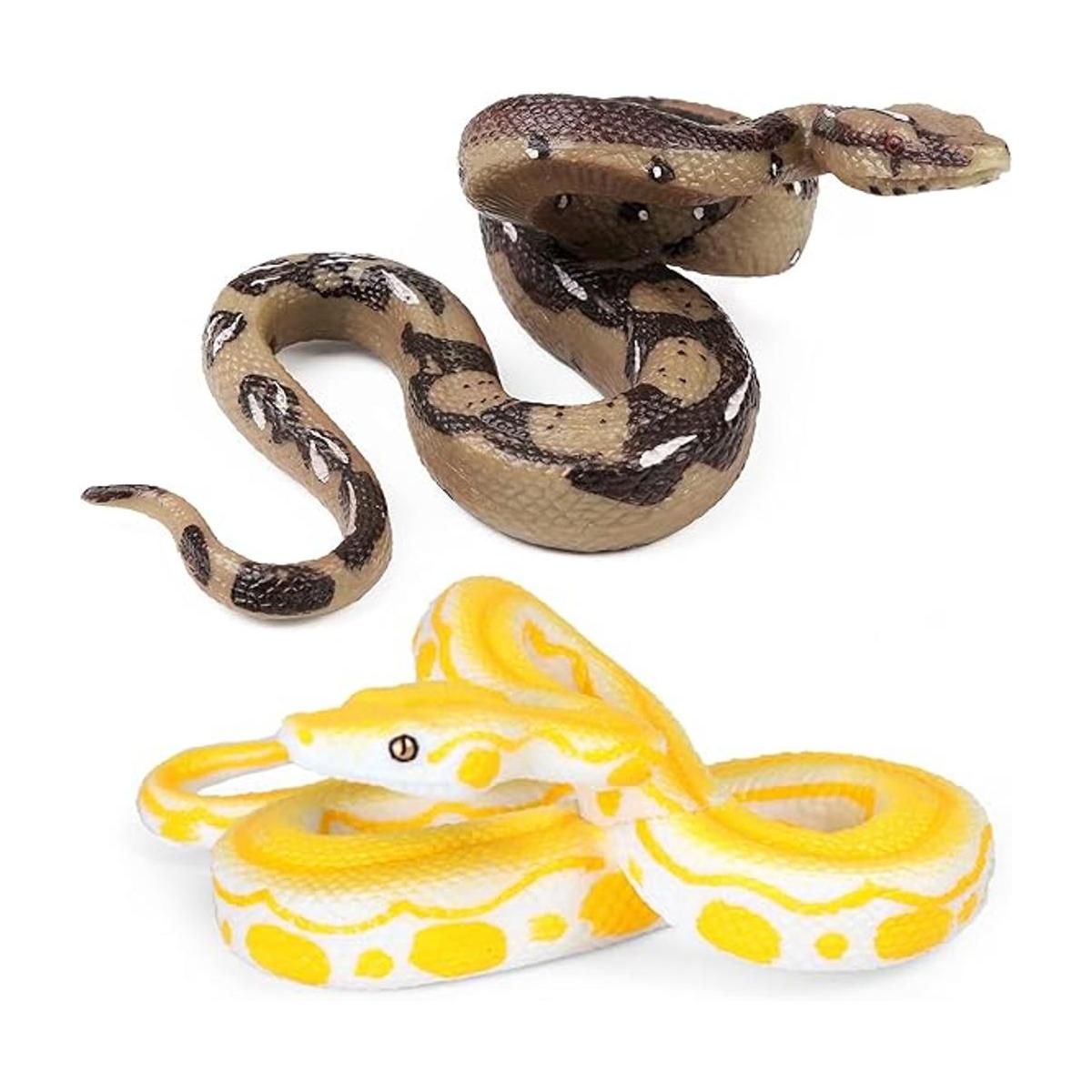 UANDME 2 figuras de serpiente falsas realistas de goma