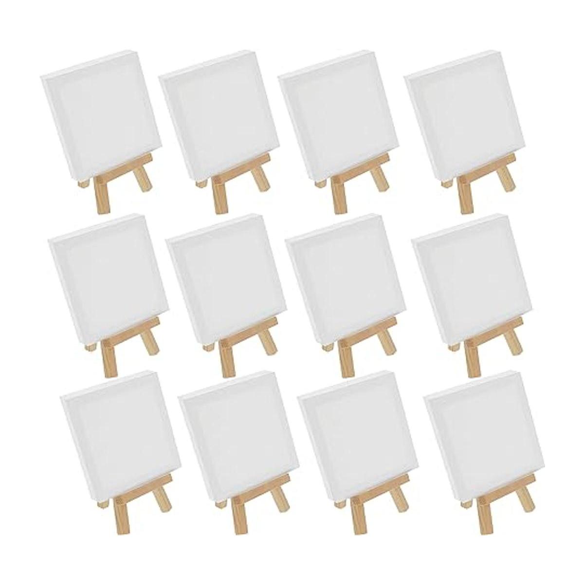 U.S. Art Supply Lienzo estirado de 5 x 5 pulgadas con mini