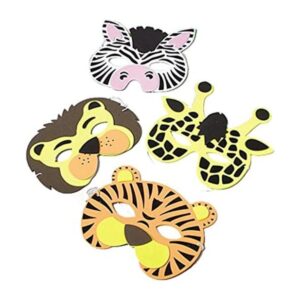 Mascarillas de espuma de animales salvajes 12 máscaras_1