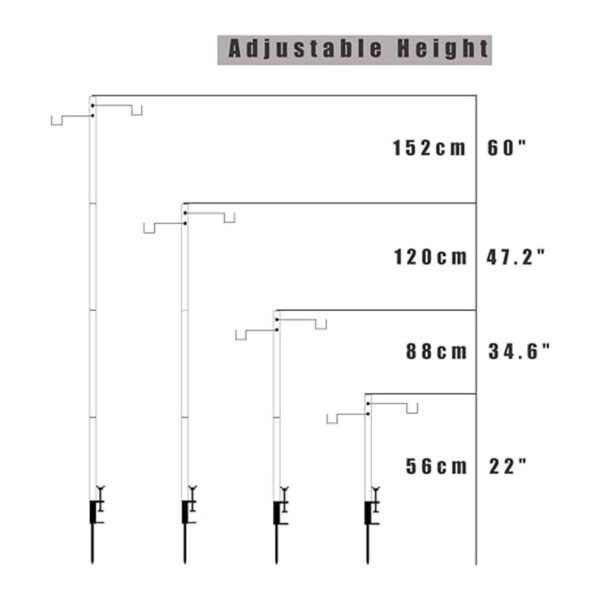 HIKEMAN Soporte plegable para farol soporte de lámpara_4