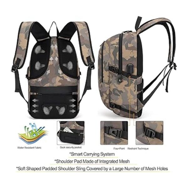 Tzowla Mochila de viaje para laptop resistente al agua_4