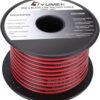 TYUMEN Cable eléctrico de 100 pies calibre 18 de 2 pines