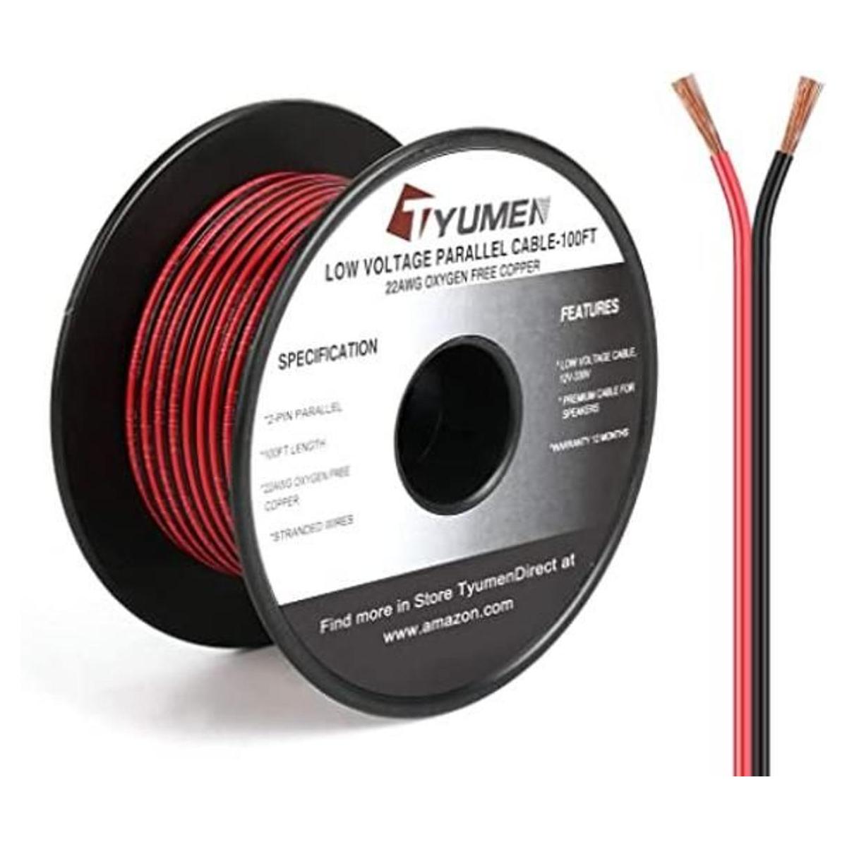 TYUMEN Cable de extensión de 2 pines de calibre 22 2