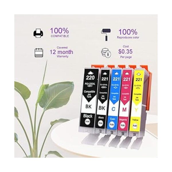 Tyjtyrjtyrjty Cartucho de tinta compatible para PGI220