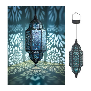 Twinkya Paquete de 2 luces solares colgantes para jardín_1