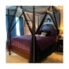 Twinkle Star Cortinas de cama de 4 esquinas con dosel_2