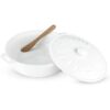 Twine Ceramic Brie Baker Juego de esparcidor de madera