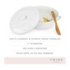 Twine Ceramic Brie Baker Juego de esparcidor de madera