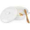 Twine Ceramic Brie Baker Juego de esparcidor de madera