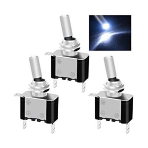 Twidec3Pcs Rocker Lighted Toggle Switch 12V 20A Heavy_1