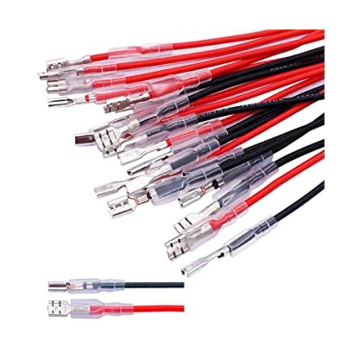 Twidec 20 terminales de engarzado de pala hembra de 0.110