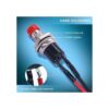 Twidec 10 piezas 1A 250V AC 2 pines SPST negro rojo