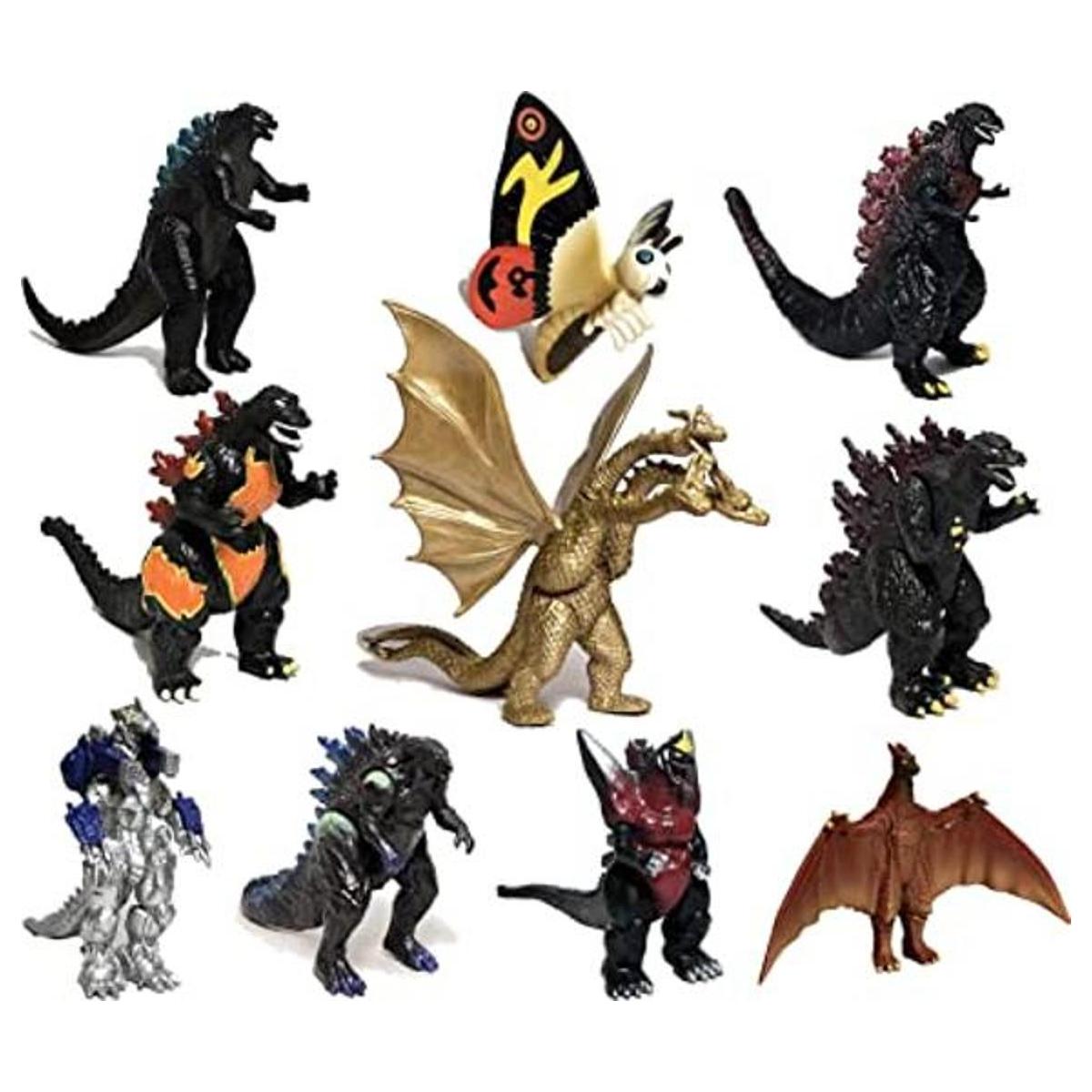 EZFun Juego de 10 juguetes Godzilla con bolsa de