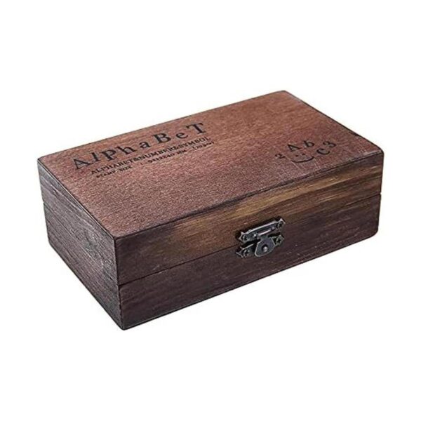 Tvoip 70 sellos de alfabeto de madera letras decorativas