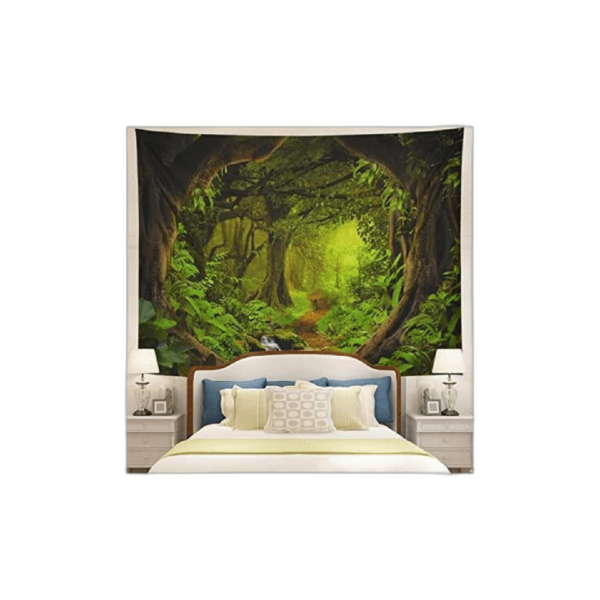 Tushelia Tapiz de bosque tapiz de cueva de árbol natural_1