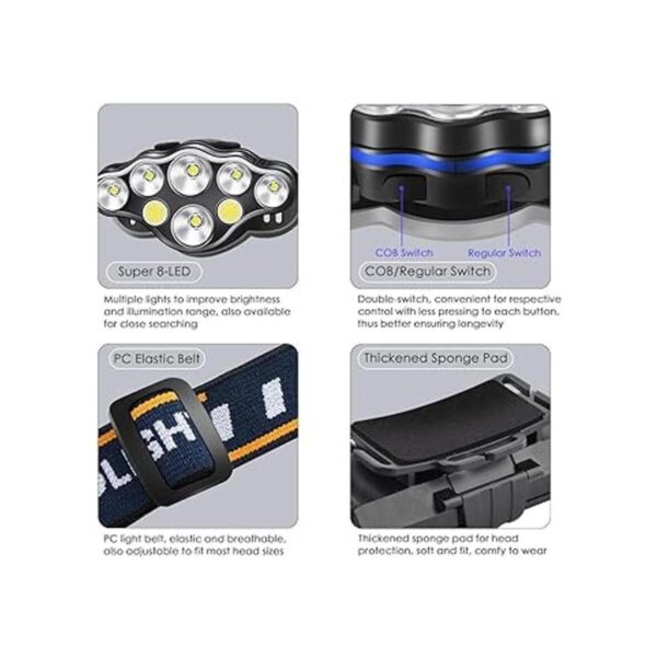 Tupwaid Linterna LED impermeable de 18000 lúmenes 8_2