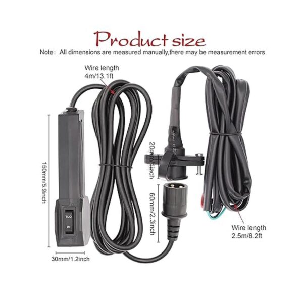 TuoLauthon Kit de control remoto manual con cable de 12 V