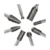 JESTUOUS Juego de 8 brocas rotativas de doble corte de
