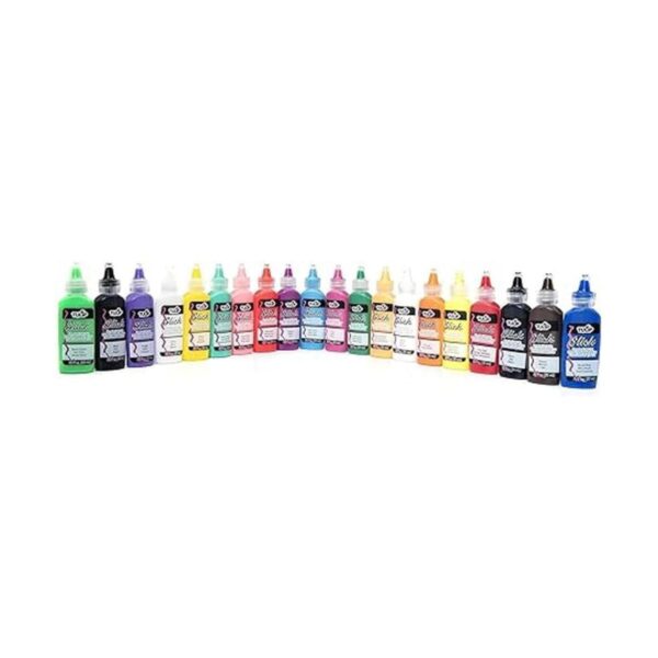 Pintura dimensional metalizada para tela empaque de 6 de_2