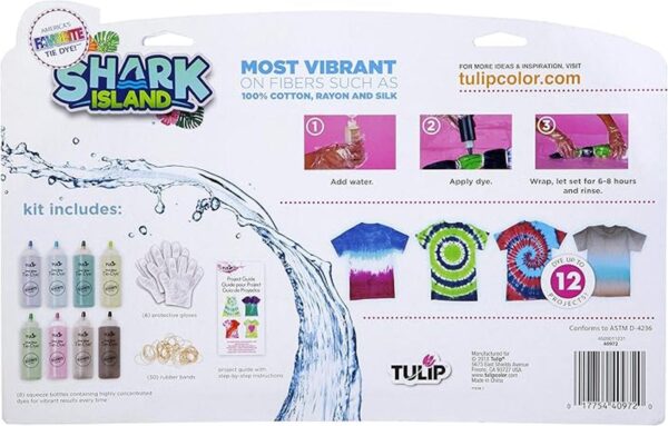 Tulip TieDye Kit de pintura de 8 colores para tela