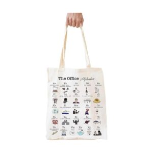 Divertido The Office TV Show Alphabet Theme Bolsa de_1