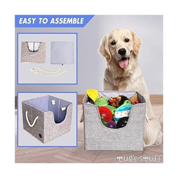 TUGS STUFF Caja de juguetes para perros de tamaño_5