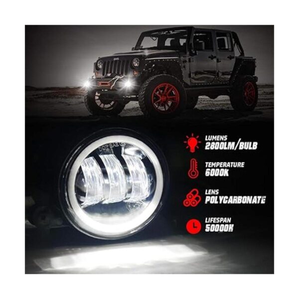 Tugwuetlwu 4 Inch Halo Led Fog Light Compatible with_3