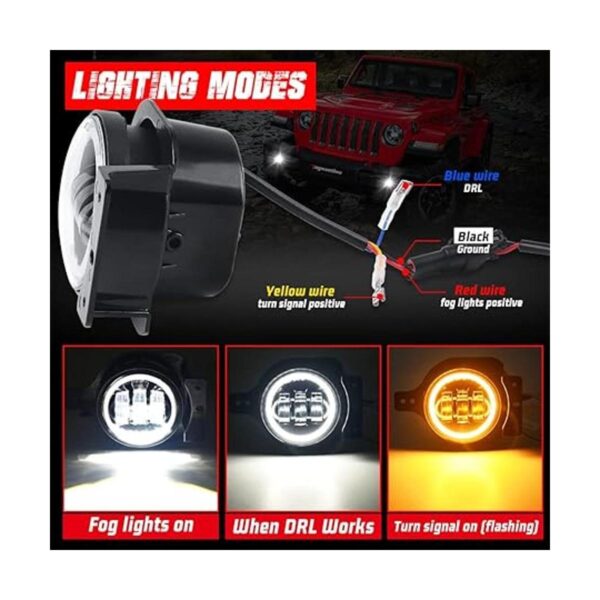 Tugwuetlwu 4 Inch Halo Led Fog Light Compatible with_2