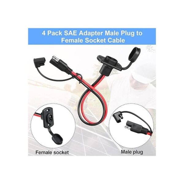 4 piezas de enchufe de alimentación SAE SAE de 12 AWG