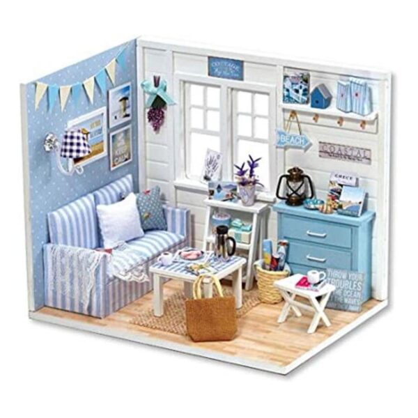 TuKIIE Kit de casa de muñecas en miniatura con muebles_1