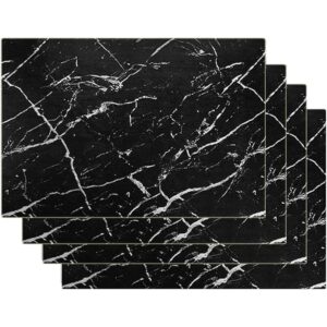 Juego de 4 manteles individuales de mármol impermeables_1