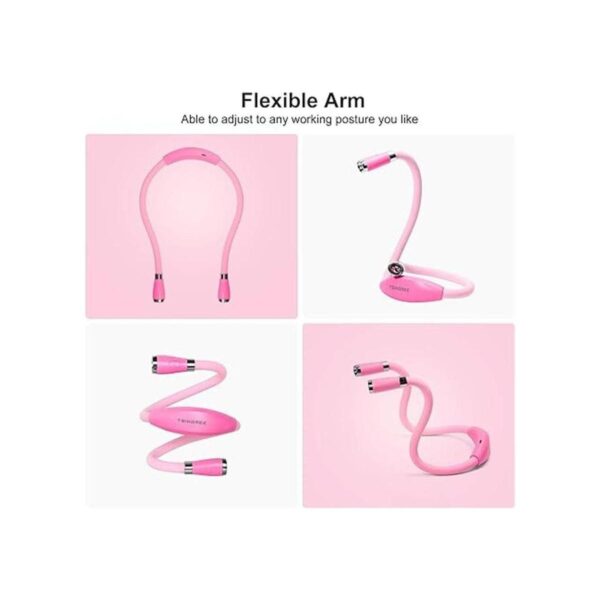 TSINGREE Luz LED para libro de cuello recargable por USB_4