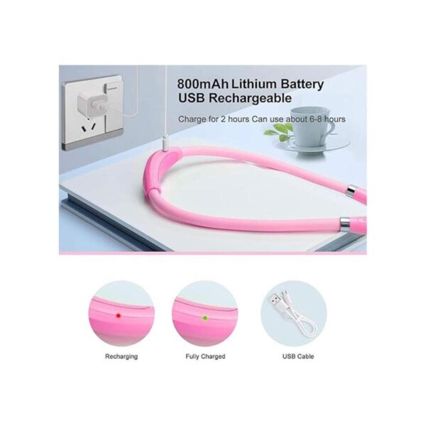 TSINGREE Luz LED para libro de cuello recargable por USB_2