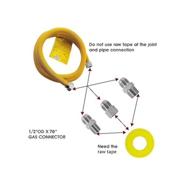 MCAMPAS Kit de conector de manguera flexible de cocina de_5
