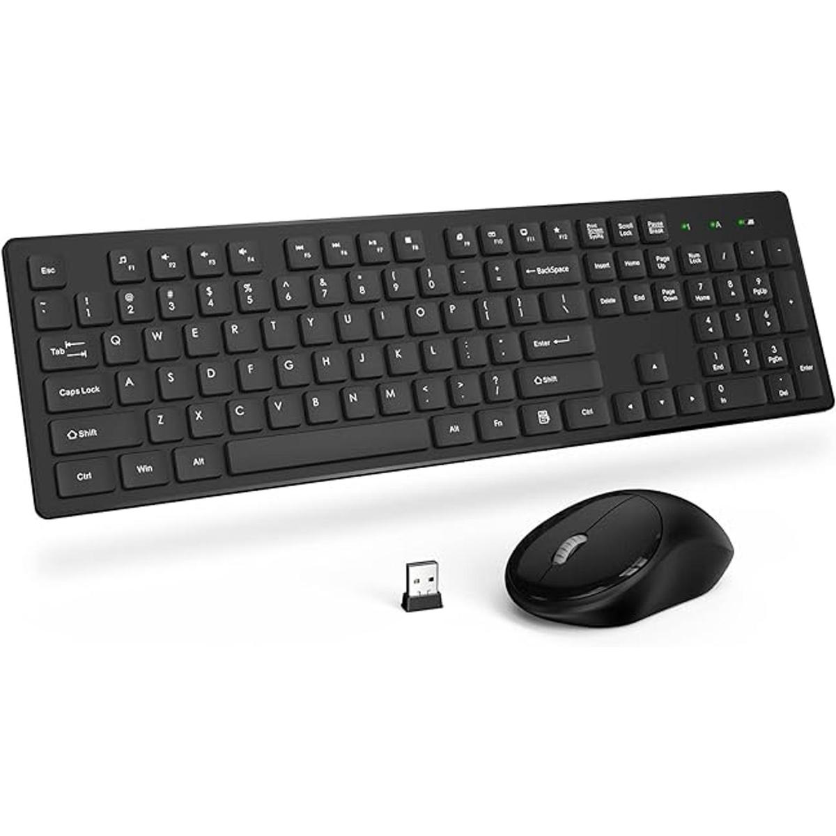 Trueque Silent Teclado y mouse inalámbricos de 2.4 GHz