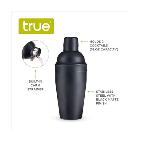 True Ash Matte Coctelera de acero inoxidable de 18 onzas_2