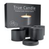 True Candle Paquete de 24 latas de velas negras mate de 4_1
