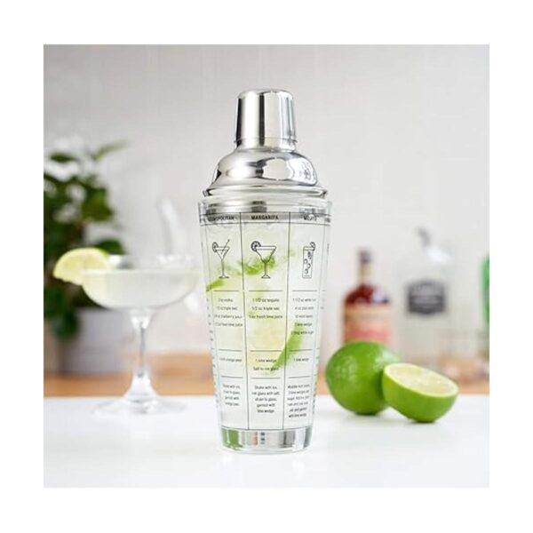 True Coctelera de vidrio con recetas de cóctel coctelera_5