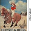 Letrero de metal con texto en inglés Girl Riding A Horse_2